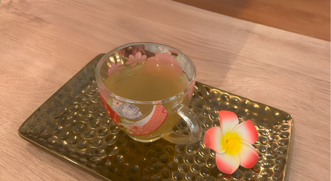 Welcome herbal tea served at Ranchuan Thai Massage Khon Kaen